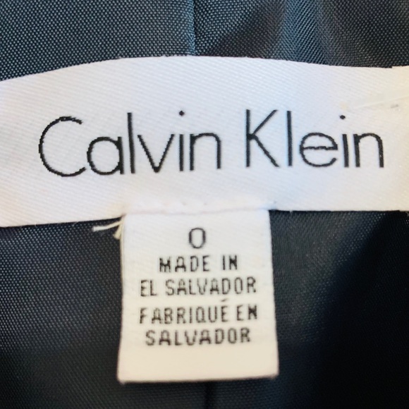 Calvin Klein Stretch Short Fitted Jacket Navy Blue - Picture 7 of 8